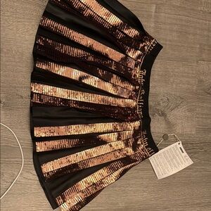 Stylish Sequin Skirt - Black and Gold